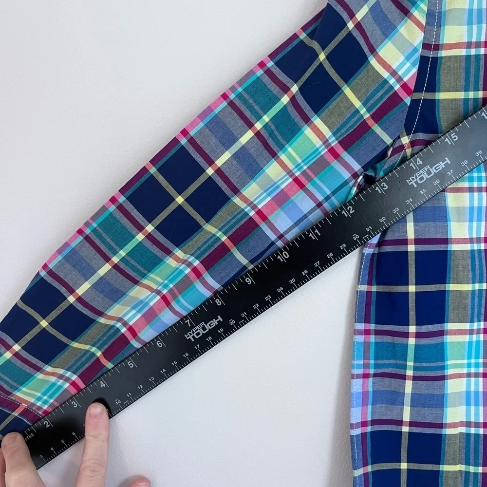 Ralph Lauren Boys Plaid Button Down Shirt in Blue and Pink